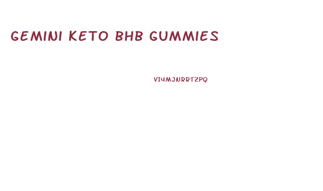 Gemini Keto Bhb Gummies