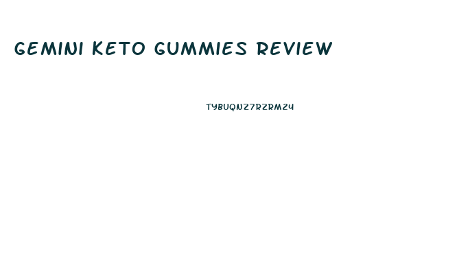 Gemini Keto Gummies Review