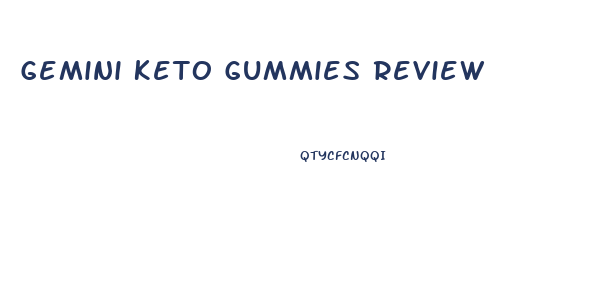 Gemini Keto Gummies Review
