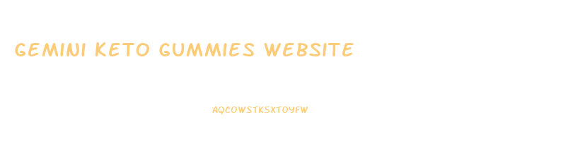 Gemini Keto Gummies Website