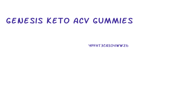 Genesis Keto Acv Gummies