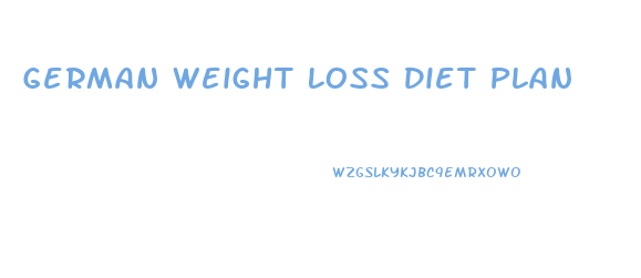 German Weight Loss Diet Plan