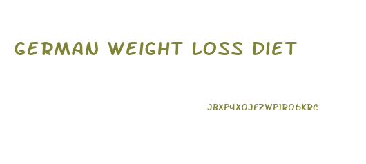 German Weight Loss Diet