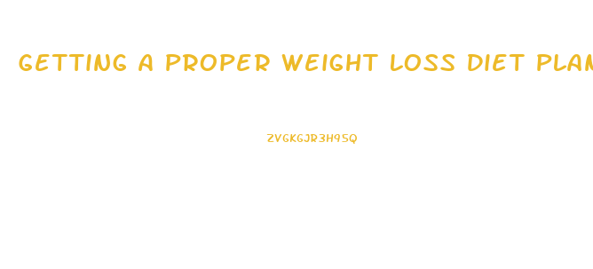 Getting A Proper Weight Loss Diet Plan