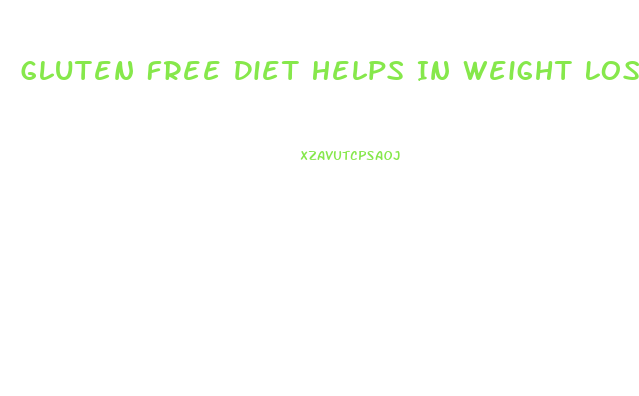 Gluten Free Diet Helps In Weight Loss