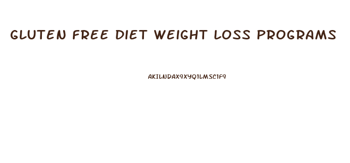 Gluten Free Diet Weight Loss Programs