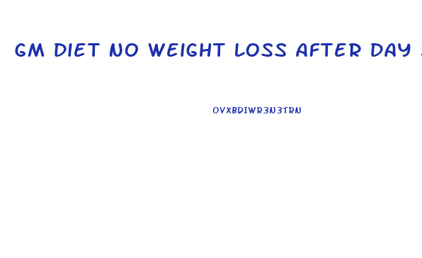 Gm Diet No Weight Loss After Day 3