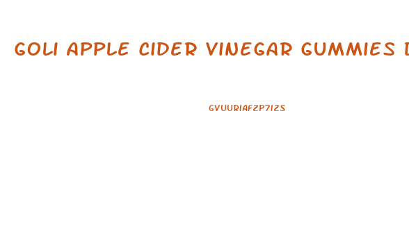 Goli Apple Cider Vinegar Gummies Diet