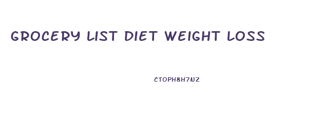 Grocery List Diet Weight Loss