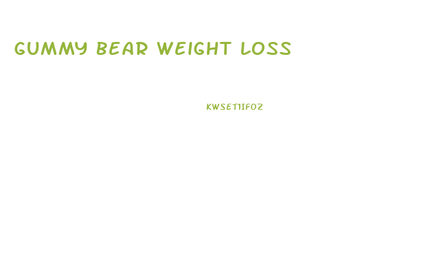 Gummy Bear Weight Loss