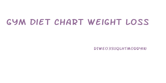 Gym Diet Chart Weight Loss