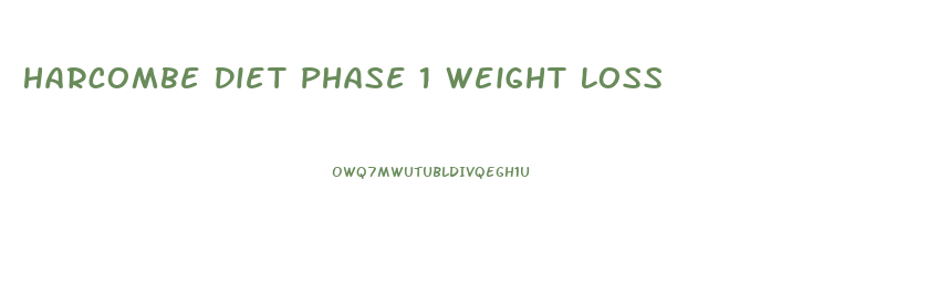 Harcombe Diet Phase 1 Weight Loss
