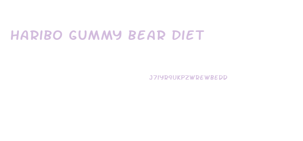 Haribo Gummy Bear Diet