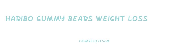 Haribo Gummy Bears Weight Loss