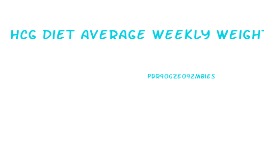 Hcg Diet Average Weekly Weight Loss