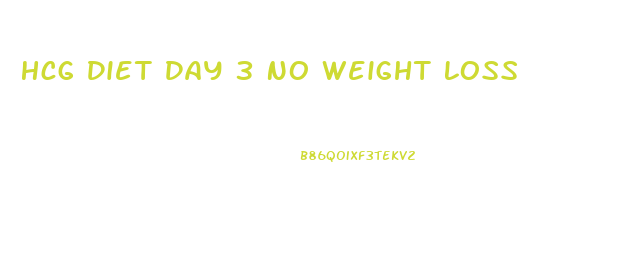 Hcg Diet Day 3 No Weight Loss