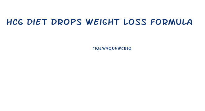 Hcg Diet Drops Weight Loss Formula