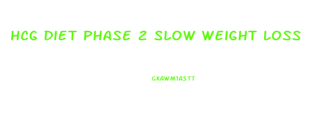 Hcg Diet Phase 2 Slow Weight Loss