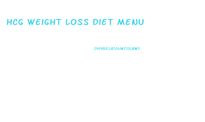 Hcg Weight Loss Diet Menu