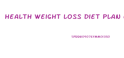 Health Weight Loss Diet Plan Calorie Counter