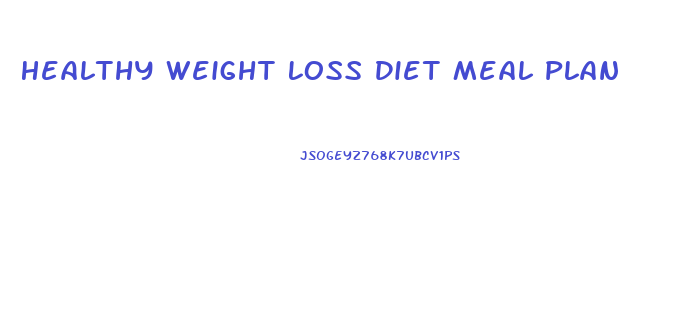 Healthy Weight Loss Diet Meal Plan