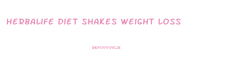 Herbalife Diet Shakes Weight Loss