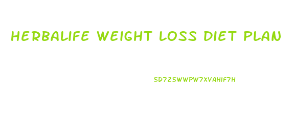 Herbalife Weight Loss Diet Plan