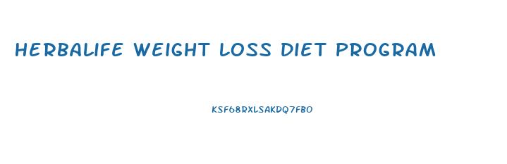 Herbalife Weight Loss Diet Program