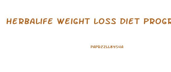 Herbalife Weight Loss Diet Program