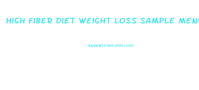 High Fiber Diet Weight Loss Sample Menu Indian