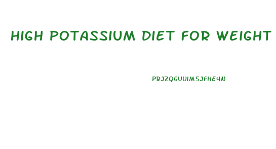 High Potassium Diet For Weight Loss