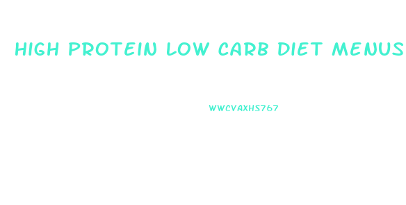 High Protein Low Carb Diet Menus Weight Loss