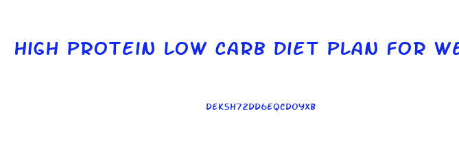 High Protein Low Carb Diet Plan For Weight Loss Pdf