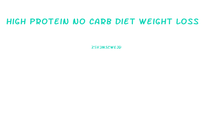 High Protein No Carb Diet Weight Loss