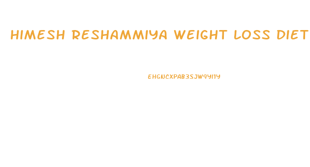 Himesh Reshammiya Weight Loss Diet