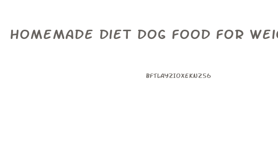 Homemade Diet Dog Food For Weight Loss