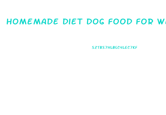 Homemade Diet Dog Food For Weight Loss