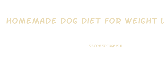 Homemade Dog Diet For Weight Loss