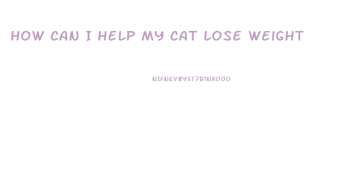 How Can I Help My Cat Lose Weight