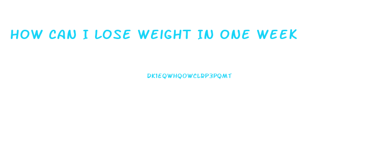 How Can I Lose Weight In One Week