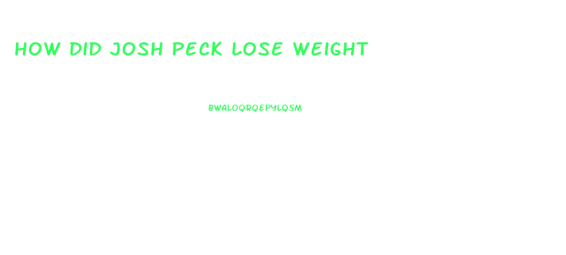 How Did Josh Peck Lose Weight