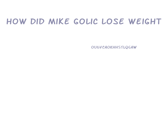 How Did Mike Golic Lose Weight