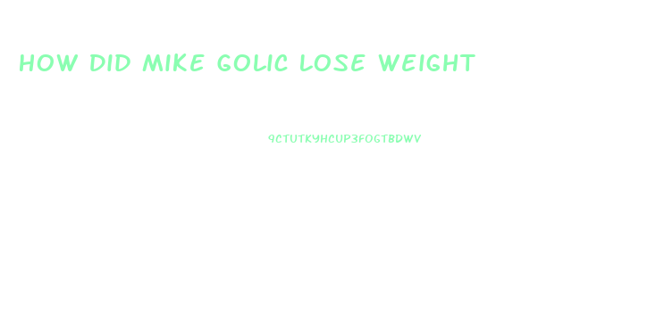 How Did Mike Golic Lose Weight