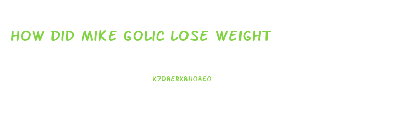 How Did Mike Golic Lose Weight