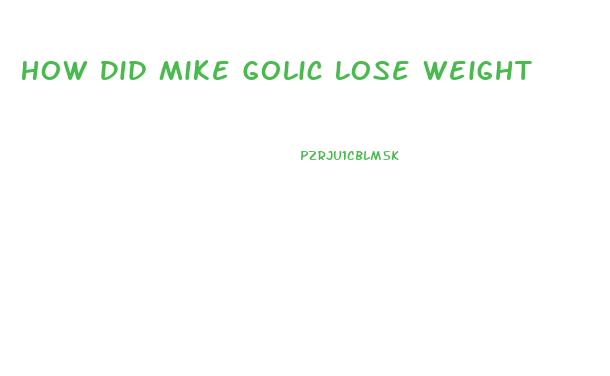 How Did Mike Golic Lose Weight