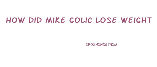 How Did Mike Golic Lose Weight