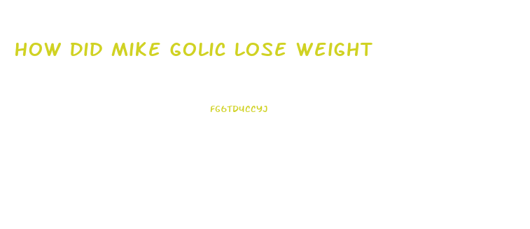 How Did Mike Golic Lose Weight