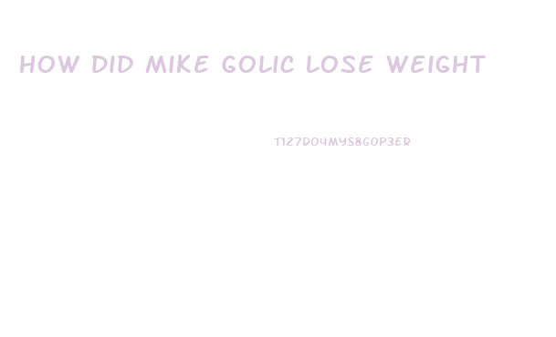 How Did Mike Golic Lose Weight