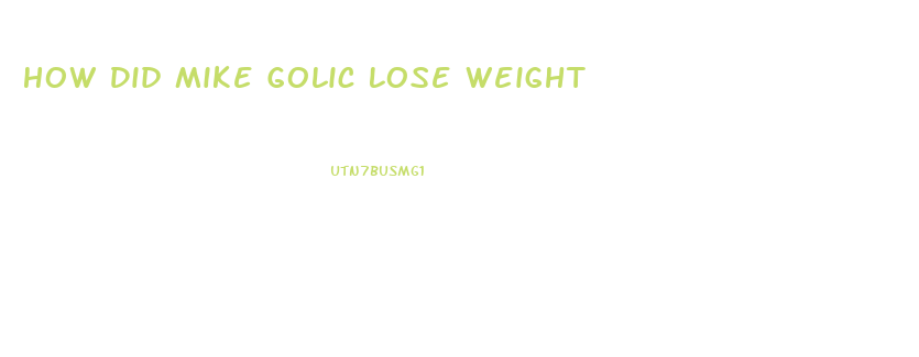 How Did Mike Golic Lose Weight