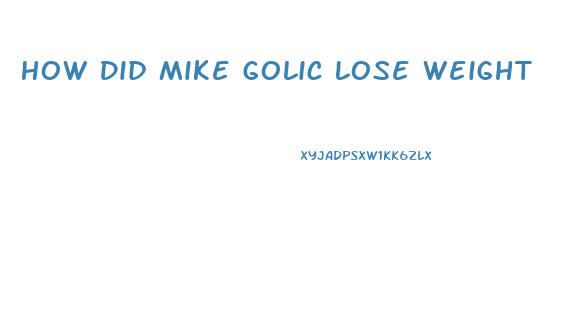 How Did Mike Golic Lose Weight